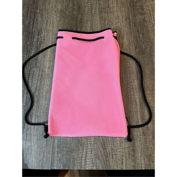 triangl swimwear Handbags - Pink Mesh Neoprene Triangl Bikini Drawstring Bag